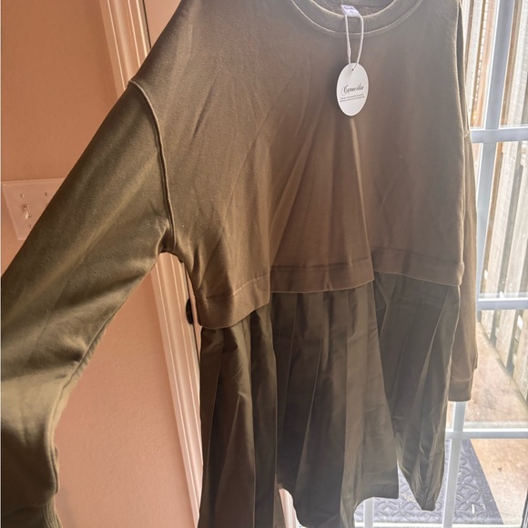 XL Army Green Amazon Dress NWT - Picture 2 of 2